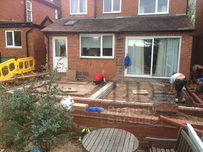 Single storey extension with double pitched roof photo 9