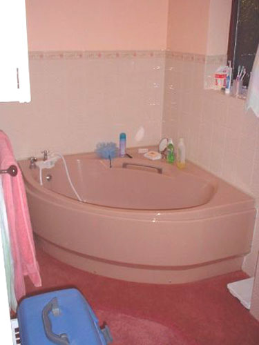 before photo of bathroom project