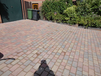 The completed block paving