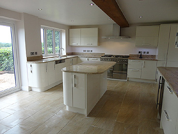 All kitchen cupboards integrated appliances are fitted