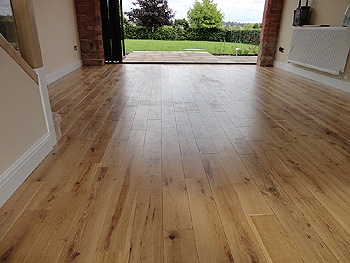 The new oak flooring