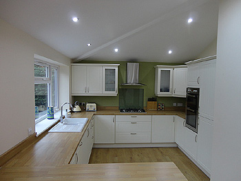 The completed rear kitchen extension