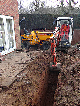 Digging / excavation of foundations 2