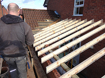 Our joinery team gets to work building the roof with a vaulted ceiling 3