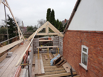Installing roof trusses 2
